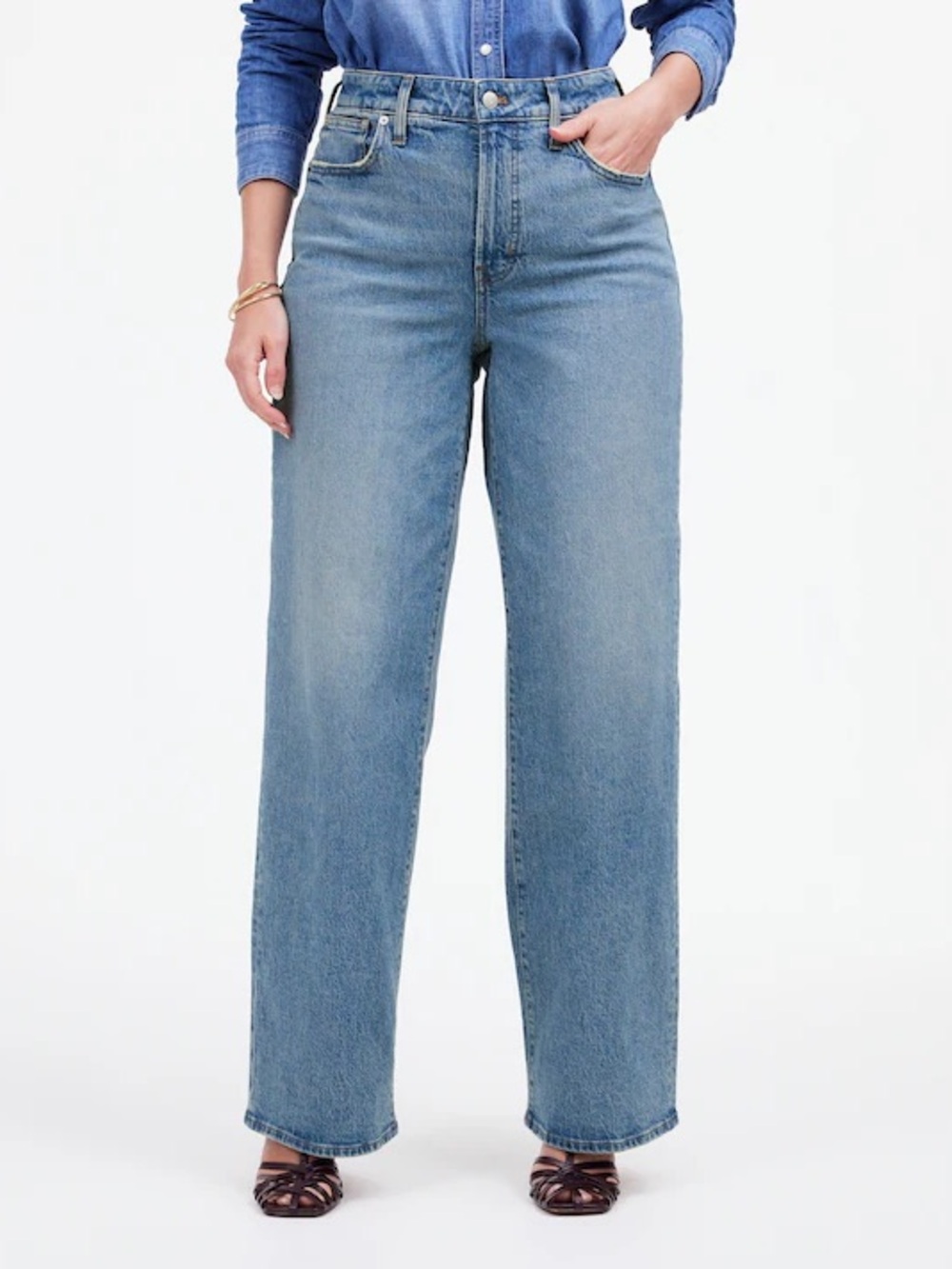 Madewell The Perfect Vintage Wide-Leg Jean Light Blue 27